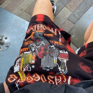 Dead stock Warren lotas Las Vegas shorts black and red